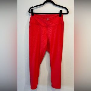 Zyia Red Leopard Light N Tight Sz 12